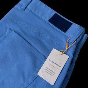 Peter Millar Crown Sport 5 Pocket Performance Golf Pants Bonnet Blue $160 NWT